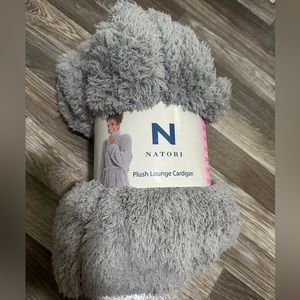 Natori Gray Fluffy Robe - S/M